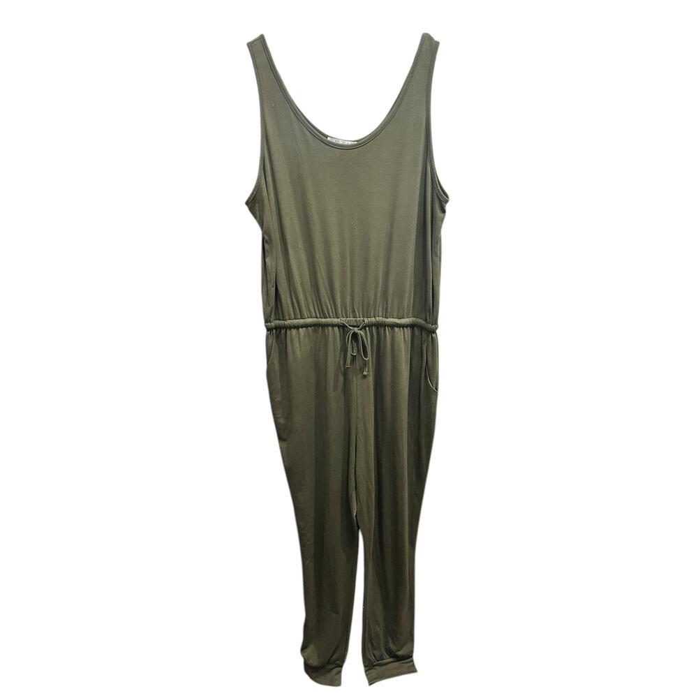 REORIA Olive Dark Green Tank/Jogger Jumper Cinched Waistline Drawstring SIZE XL
